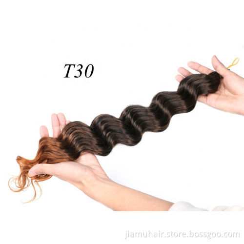 Synthetic Hair Deep Wave Twist Crochet Hair Curly Loose Deep Twist Braiding Hair Extension Wholesale Price